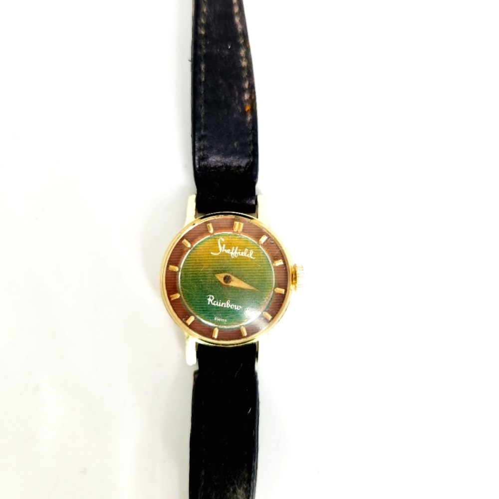 Vintage 1960s Sheffield Rainbow Watch Rare Dainty As Is Not Working Parts Repair